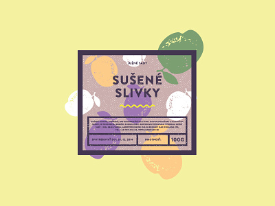 Sušené slivky bio branding eco fruit identity label package packaging plum rustic