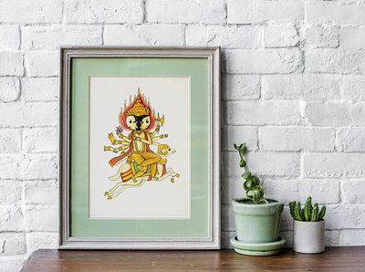 Indian Gods- Agnee Dev art artist cute art cute illustration doodlerawat illustration illustrator india