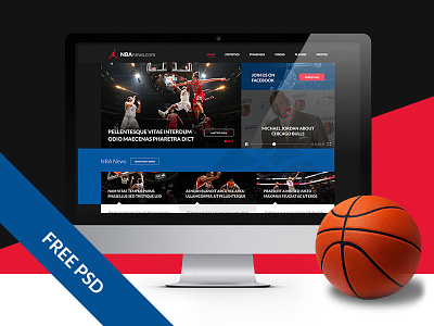 [FREE] Responsive Sport/Basketball Web Design basketball free web design freebie sport ui web design
