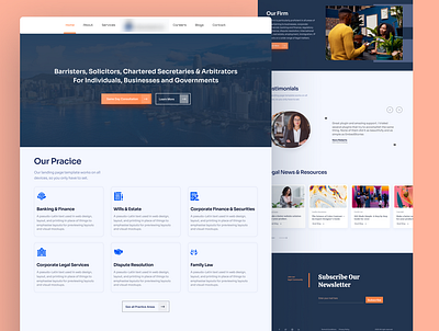 Law Firm Landing Page design landingpage lawfirm ui