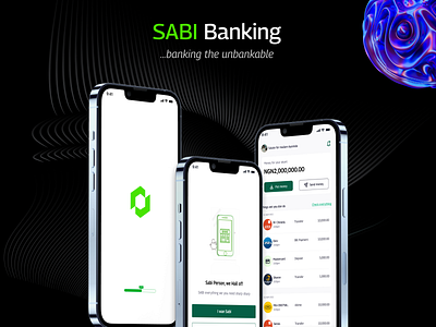SABI Bank Mobile finance ui