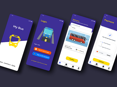 Bus app design mobile designs ui