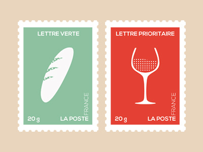 French stamps bread france french illustration illustrator pain stamp stamps timbre traditionnal vin wine