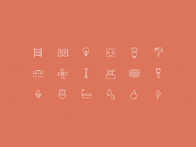 Building icon set building diy graphic icon icons illustrations illustrator picto pictogram pictoset vector