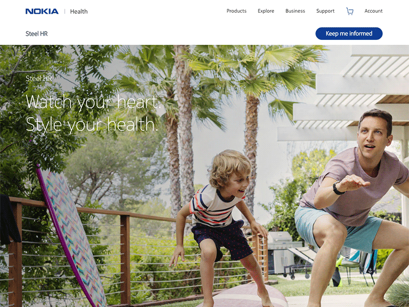 Withings is now Nokia Digital Health brand button da design header menu navigation nokia ui ux website withings