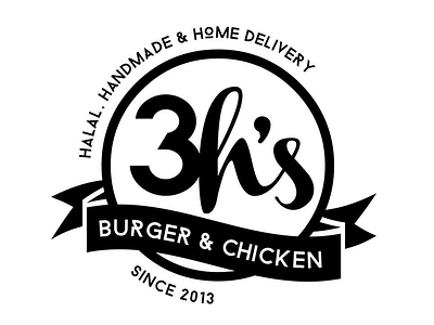 3h's – logo black branding corporatedesign corporateidentity design designe graphic halal icon illustration lettering logo