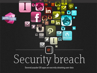 Security Breach address book apps color exploration icons security visual metaphor