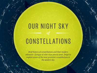 Our Night Sky of Constellations constellation constellation map star field star map yellow