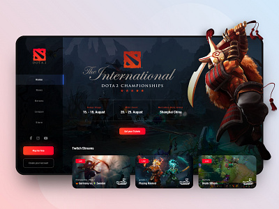 // DOTA 2 // Landing Page Concept