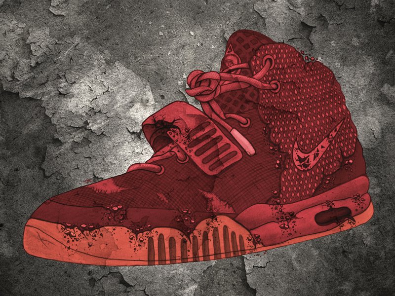 nike air yeezy 2 marron