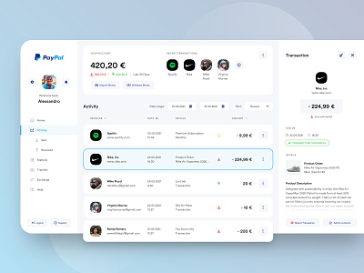 // PAYPAL ACTIVITY FEED// UI Redesign