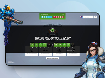 // OVERWATCH 2 // UX Improvements Pt. 1 – Searching for players. case study concept design digital interface overwatch overwatch 2 redesign ui ux