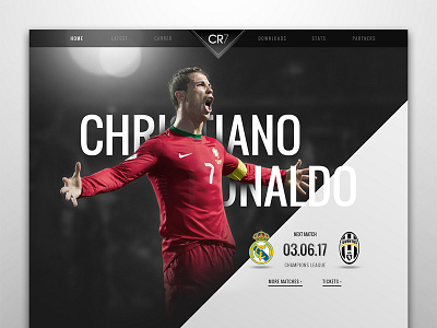 CR7 | Website Redesign christiano cr7 design football portugal real redesign ronaldo soccer ui ux web