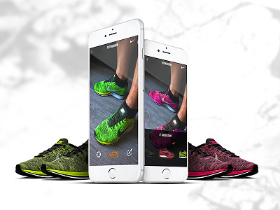 MOBILE FITTING ROOM || AR Concept app design flyknit microsite mobile nike racer web