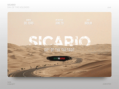 SICARIO 2 || Landing Page Concept after concept design effects movie screen sicario snimaton web