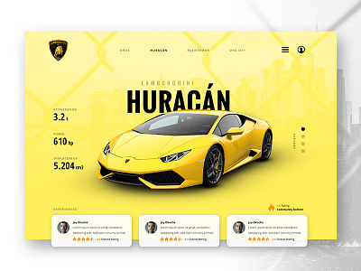 LAMBORGHINI || Concept Website cars concept creative design exotic interactive lamborghini online web yellow