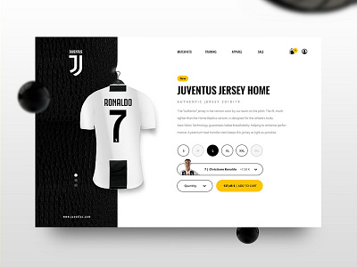 Juventus || Minimalistic Shop Concept artdirection concept football juventus ronaldo screendesign shop ui ux web