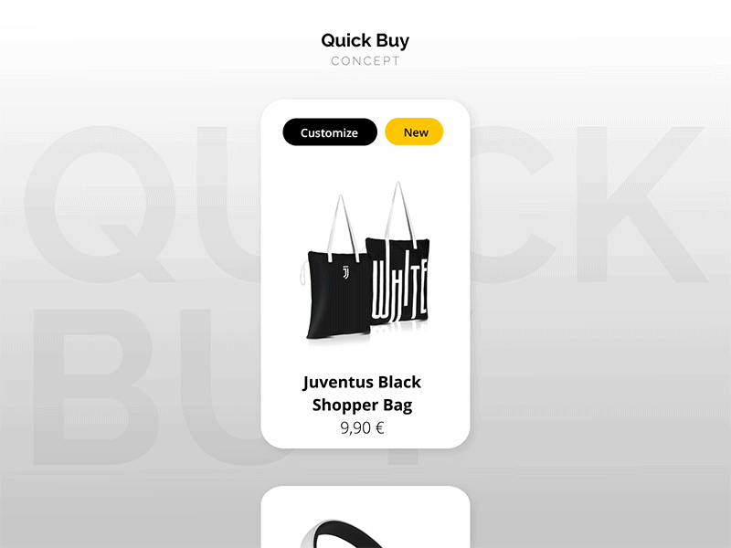 Juventus Mobile Shop Concept || Quick Buy addtocart animation app appdesign concept ecommerce football interaction juventus materialdesign mobile shop ui ux