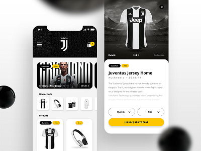 Juventus Mobile Shop Concept || Layout app art direction concept design e commerce germany juventus mobile redesign shop ui ux