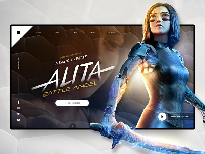 // ALITA: Battle Angel // Landing Page Concept alita creative digital interface landing page online screendesign ui ux web design