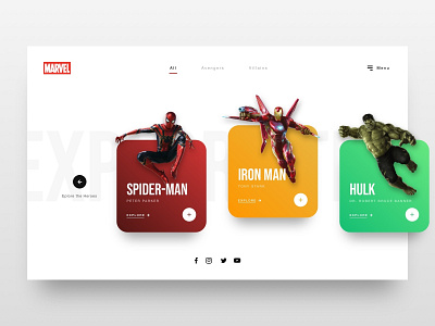 // Marvel: Explore the Heroes // Web Concept