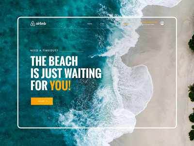 // The Beach is just waiting for you // Landing Page Concept airbnb concept design holidays interface landingpage online ui ux website