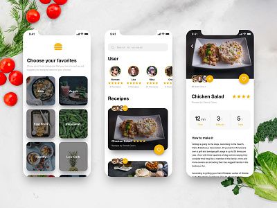 Community Cooking // App Concept app application cooking app design interface mobile screendesign ui ux