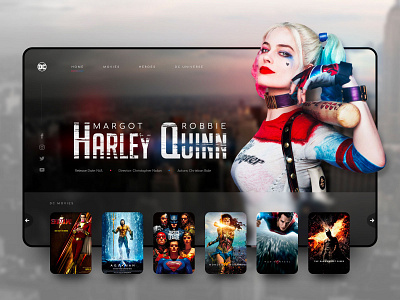 // HARLEY QUINN // DC Movies – Landingpage Concept V2