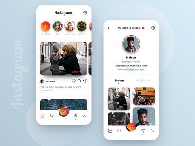 // INSTAGRAM // Redesign Concept for the App app concept design digital facelift instagram interface online rebrush redesign social stream ui ux web