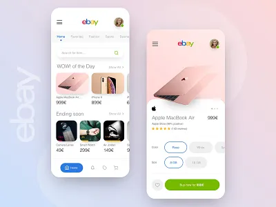 // eBay // Mobile Redesign Concept app clean concept digital ebay ecommerce facelift interface ios macbook mobile mobile design mobile ui product design rebrush redesign shop ui ux