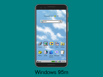 Windows 95m phone ui ui uidesign win95 windows windows 95 windows phone