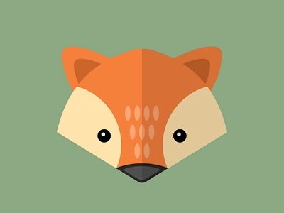 Flat Design Fox drawing flat design fox illustration