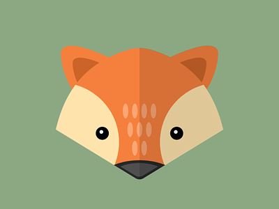 Flat Design Fox