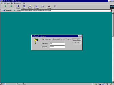 Daily UI #001 001 dailyui win95 windows95