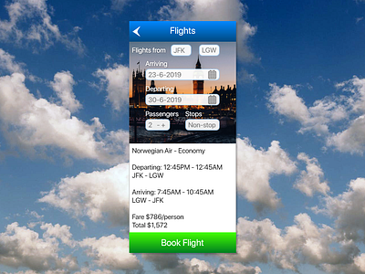 Daily UI #068 Flight Search