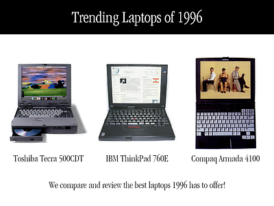 Daily UI #069 Trending - 1996 Laptop Trends 069 1996 69 90s ads dailyui design trends laptop laptops notebook notebooks pc trending trending design trending ui