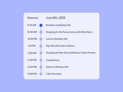 Daily UI #079 - Itinerary 079 79 adobe xd dailyui design design convention itinerary plan planner planning plans seminar xd