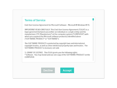 Daily UI #89 Terms of Service 089 89 agreement dailyui eula service terms terms and conditions terms of service