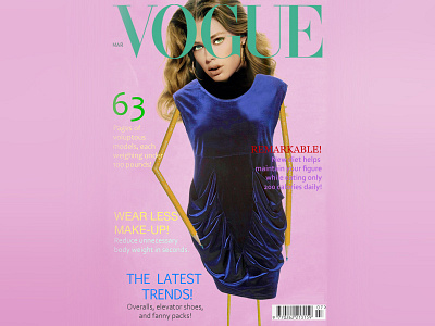 Daily UI #098 Advertisement 098 98 ad advertisement advertising dailyui magazine magazine cover parody vogue