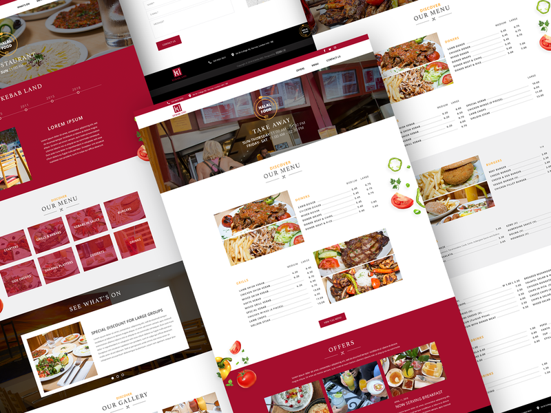 Kebab Restaurant site by Emel Şahin on Dribbble