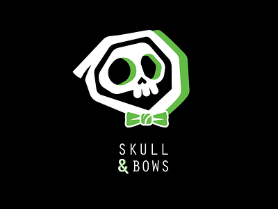 Skull and Bows brand identity branding design illustration logo typography