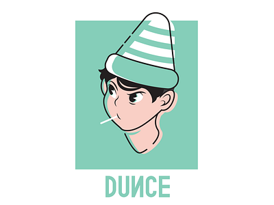 Dunce branding clown design disney illustration minimal offset simple vector website design