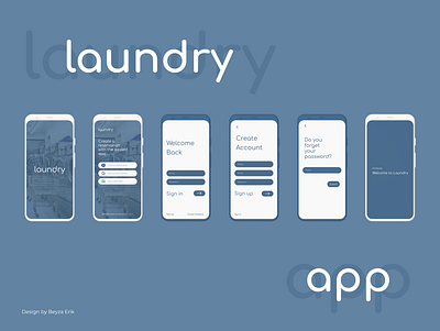 LaundryApp - Sign In/Sign Up app design grey laundry laundry app mobile mobile app password password reset sign in sign in ui sign up signin signup ui