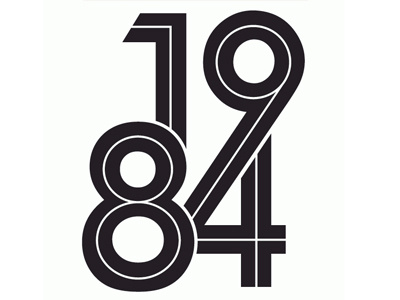1984 Typography Study 1984 black design logo typography white