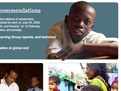 Homepage Treatment for Education/Health Initiative 3 columns home page homepage photographic