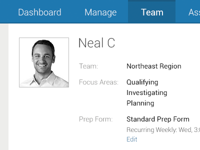 Team Profile Page