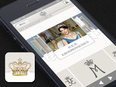 Royal House of Denmark App - Kongehuset app carousel icon ios iphone royal ui