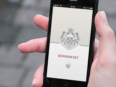 Royal House of Denmark App - Kongehuset design font loader logo splash
