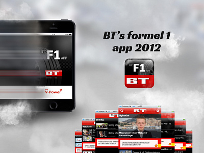 BT's formel 1 app 2012 - design