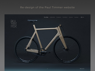 Re-design of the Paul Timmer website 3d printing bike bike design ecommerce minimal paul timmer ui webdesign wooden bike